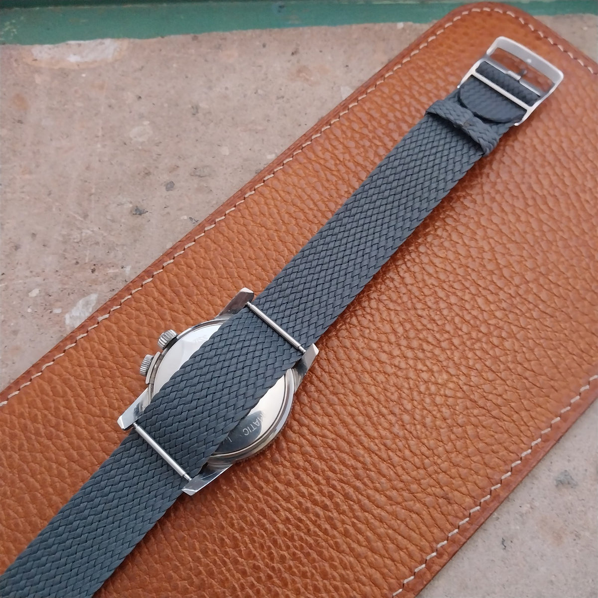 20mm EULIT Panama Gray Braided Perlon Single Pass Field Watch Strap