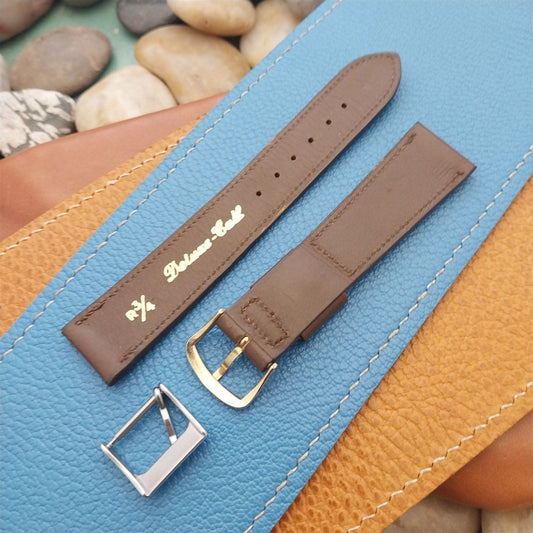 19mm Mormac Tapered Single-Keeper Calf Leather 1960s nos Vintage Watch Band