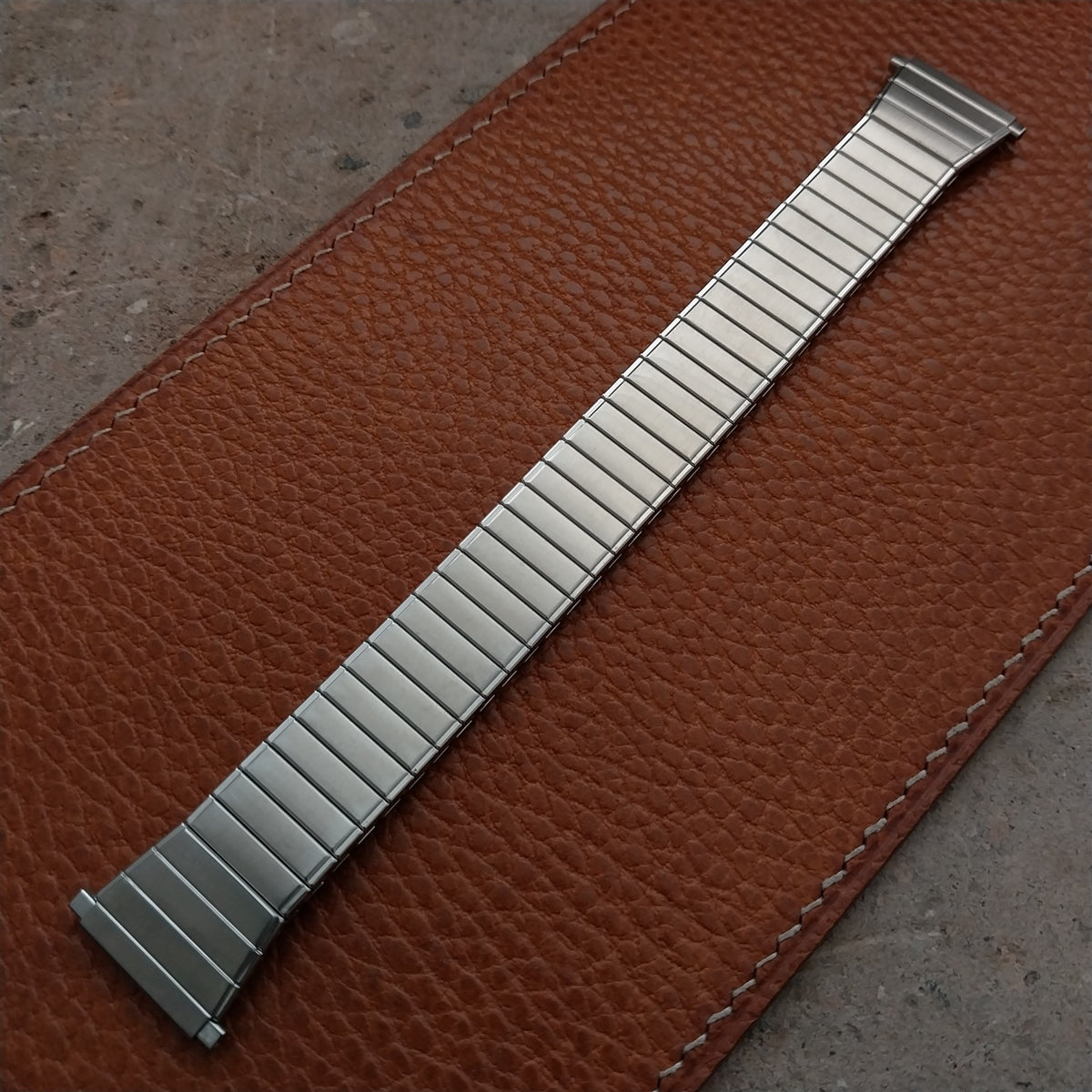 1970s Vintage Brushed Stainless Speidel 18mm 20mm 21mm NOS Watch Band