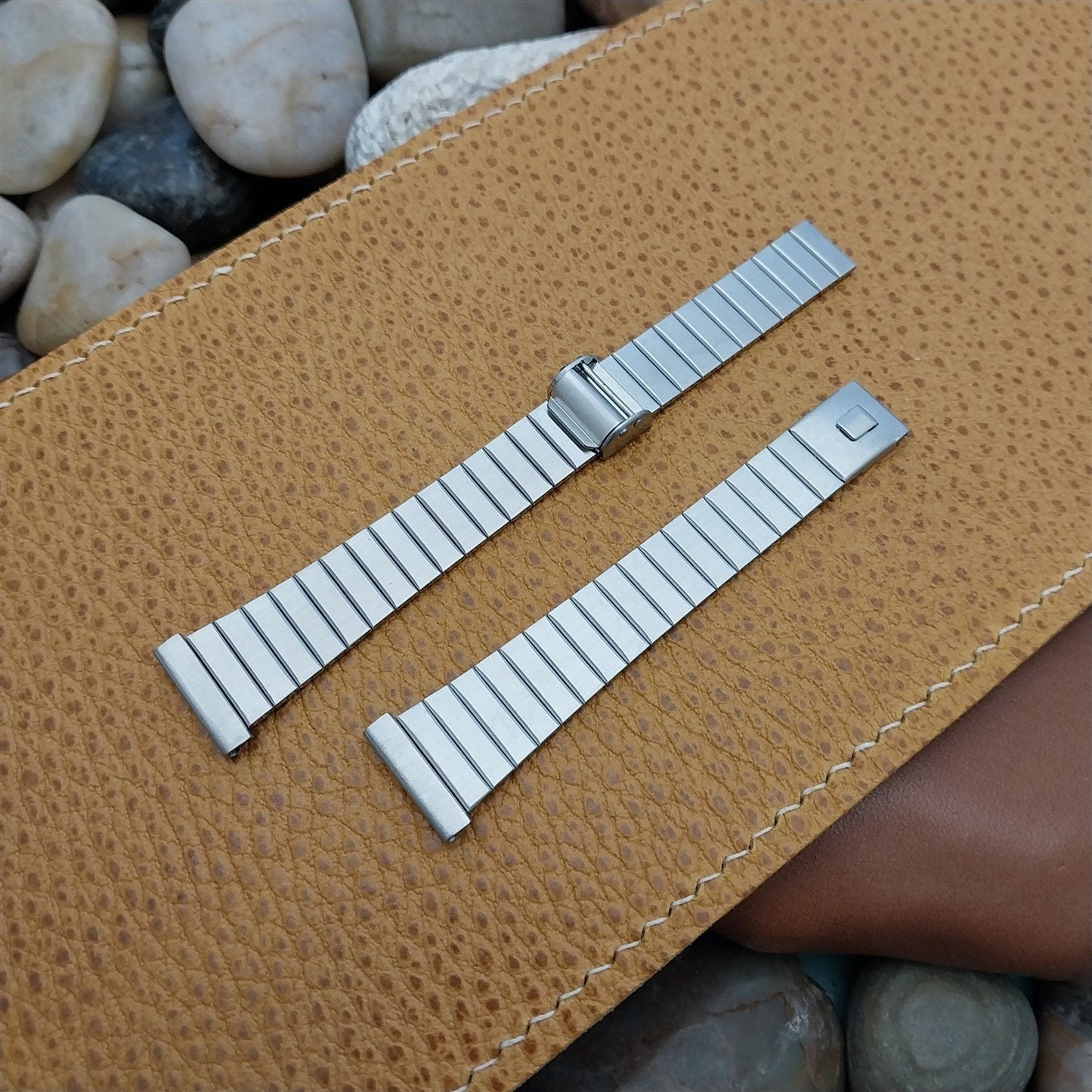 14mm Stainless Steel Ladies JB Champion Bar Link Unused 1970s Vintage Watch Band