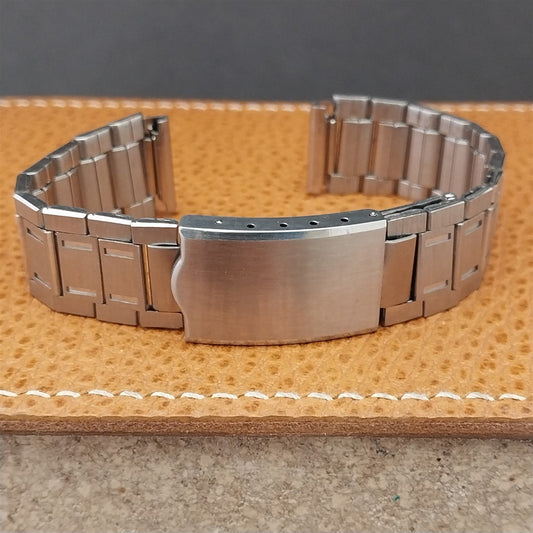 16mm Flared Stainless Steel Prospect Japan nos 1970s Unused Vintage Watch Band