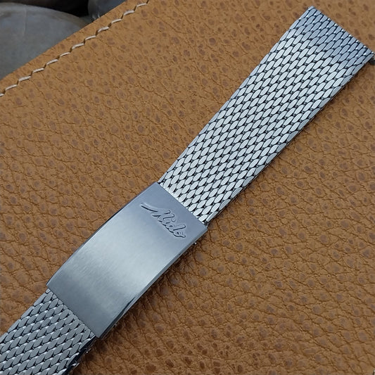 Vintage 20mm Mido Classic Stainless Steel Thick Mesh Unused nos Watch Band