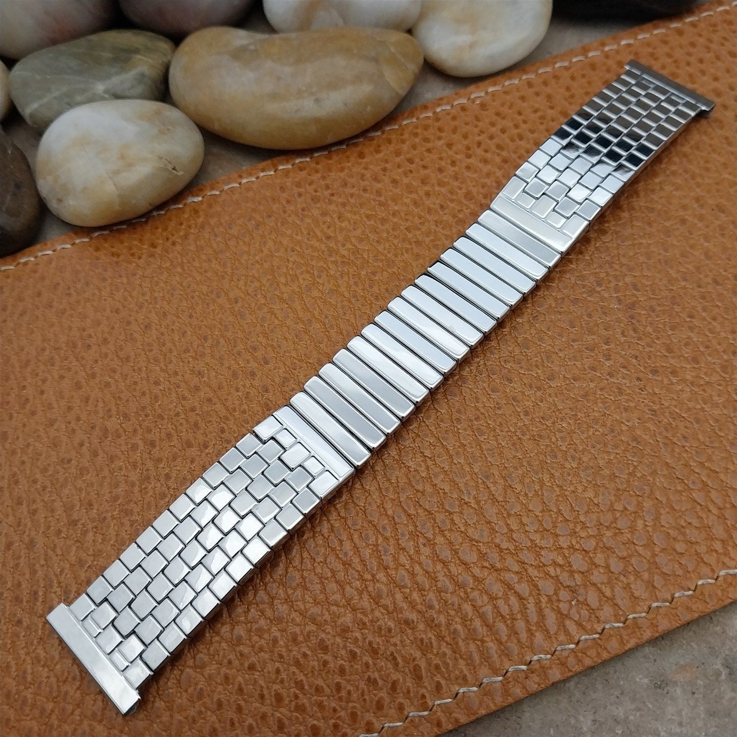 1950s Stainless Brick Link JB Champion 19mm 18mm 17mm Classic Vintage Watch Band