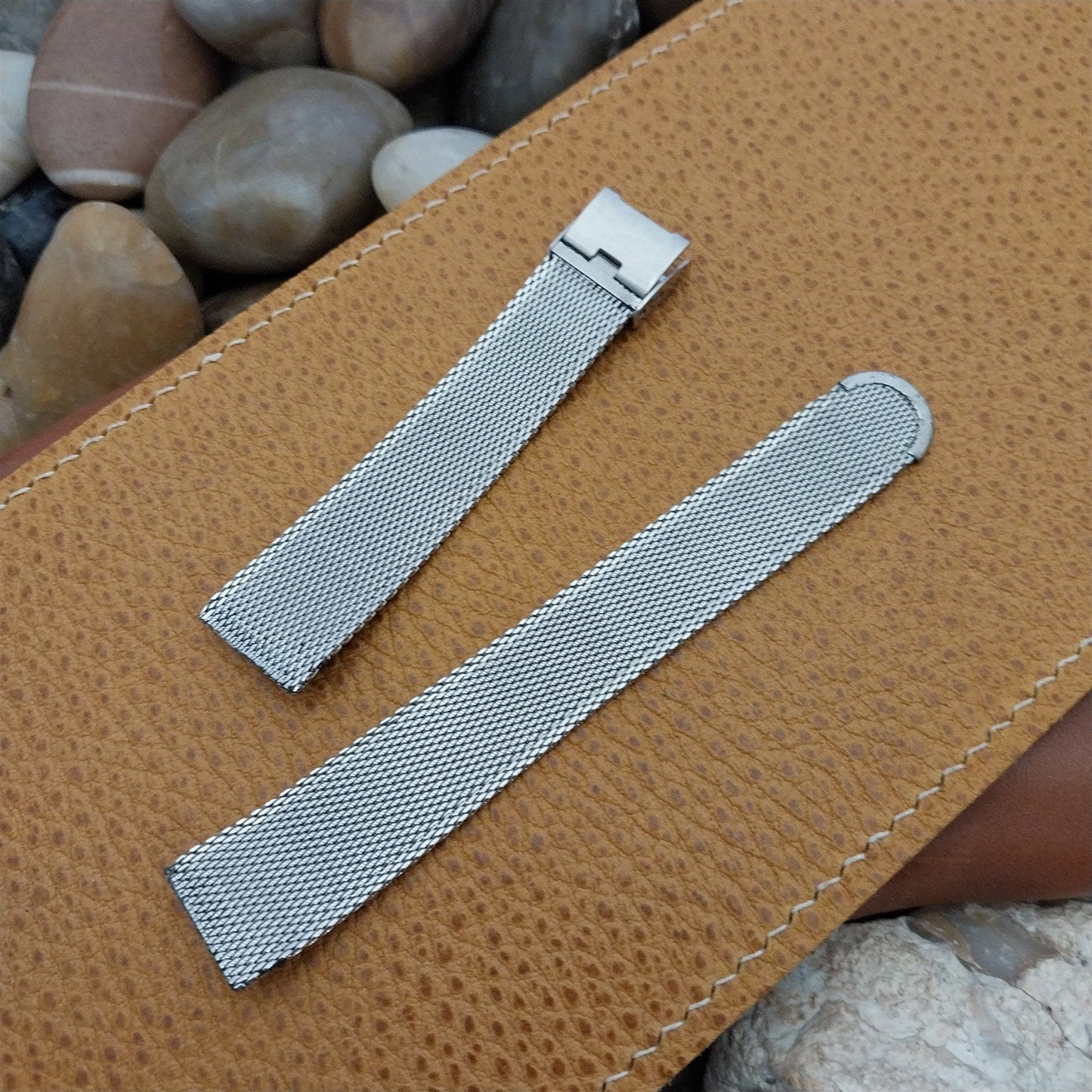 17.2mm Stainless Steel Mesh JB Champion Classic Unused 1960s Vintage Watch Band