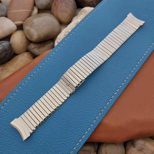 1950s Stainless Steel Gemex Fold-Over nos Vintage Watch Band 18mm 19mm
