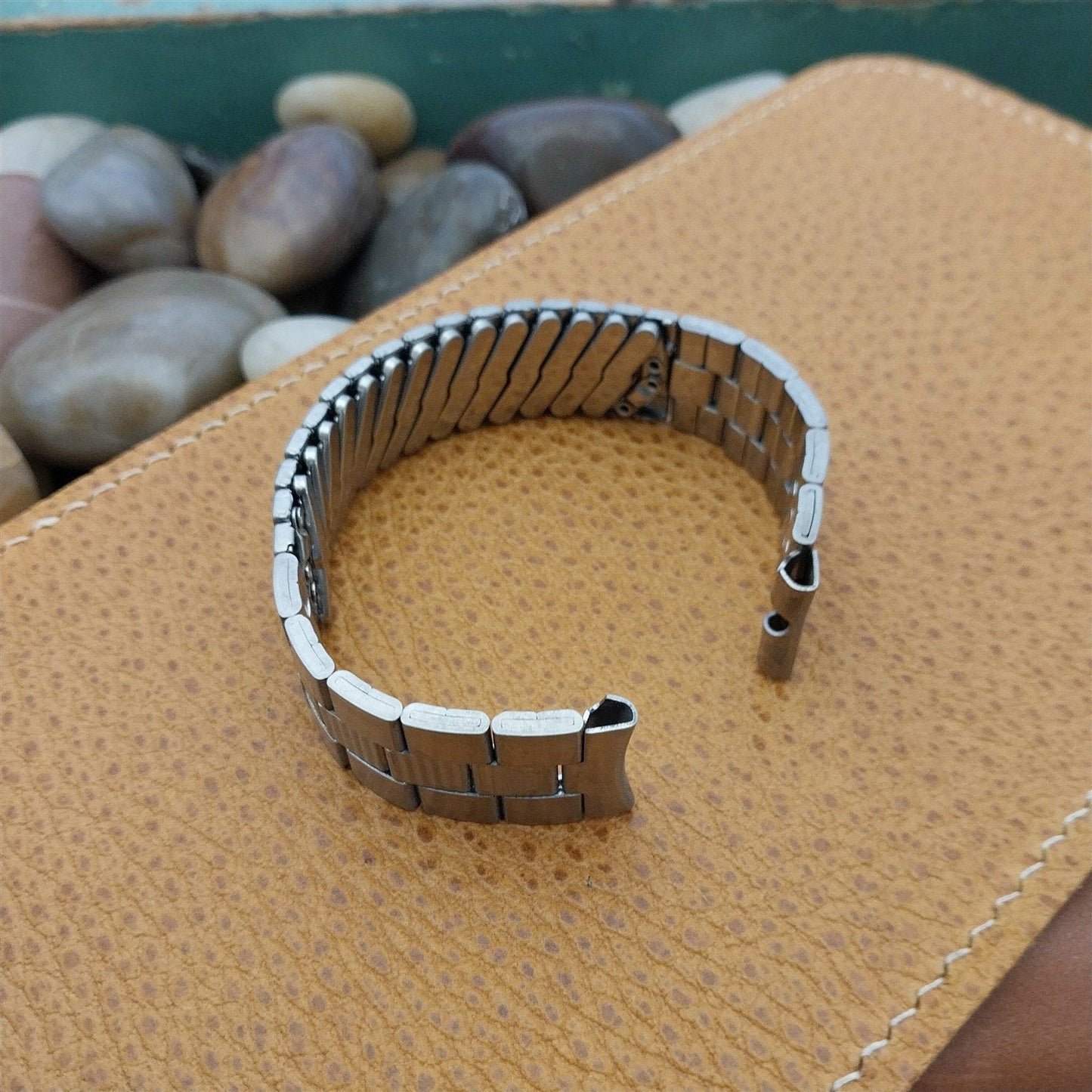 1960s Vintage Watch Band Prospect 5/8" Brushed Stainless Steel Stretch Expansion