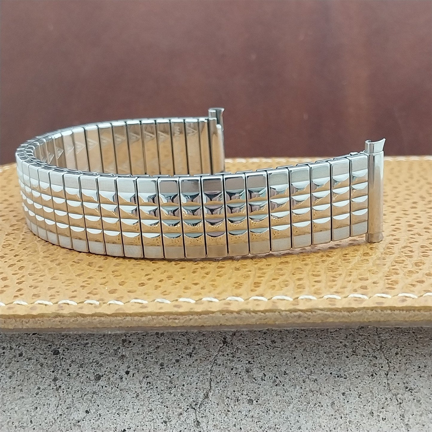 18mm 19mm JB Champion Stainless Steel Expansion nos 1970s Vintage Watch Band