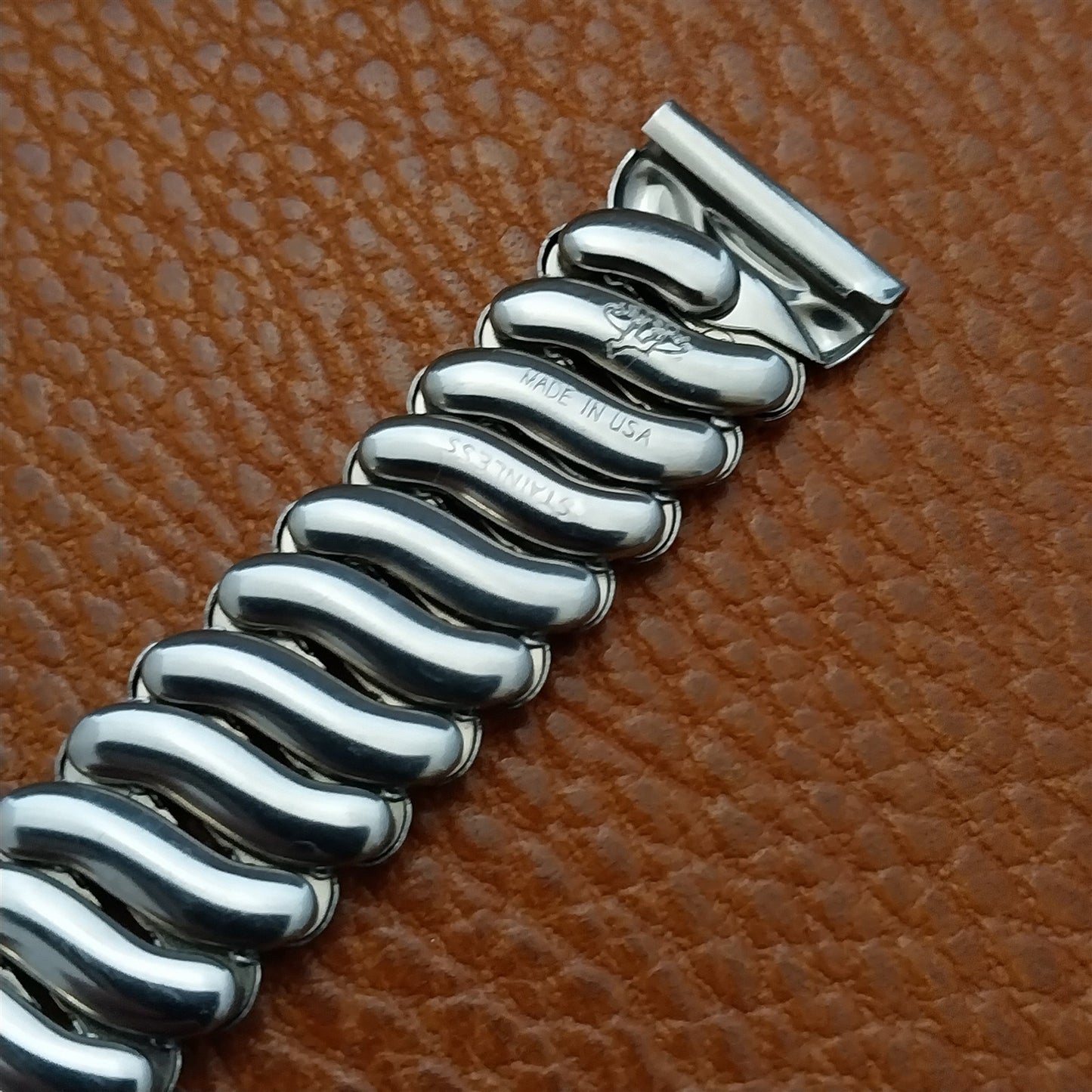1950s 5/8" Foster Stainless Steel Stretch Unused Vintage Watch Band