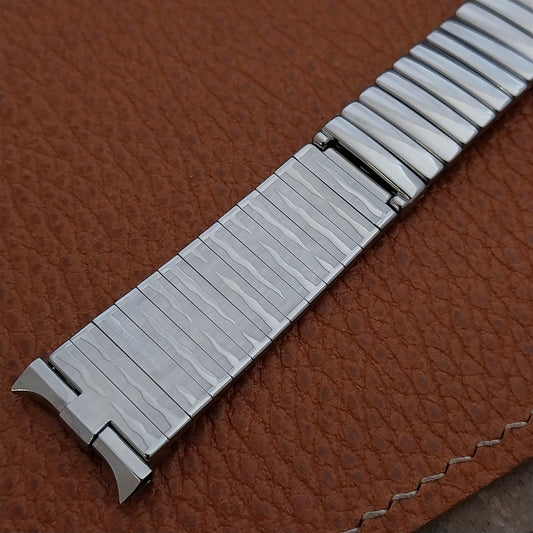 19mm 18mm JB Champion Tiger Stripe Stainless Steel 1960s Vintage Watch Band