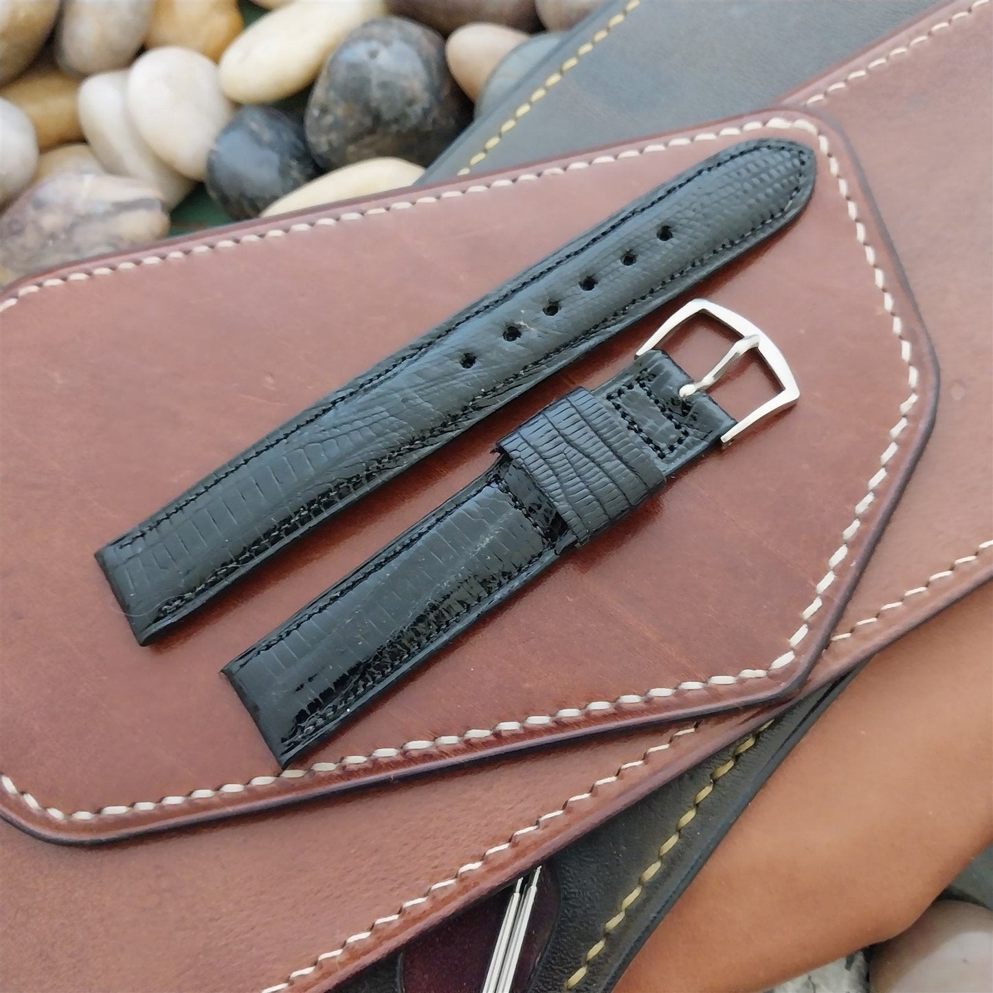 5/8" Mormac Classic Single-Keeper Lizard Unused nos 1960s Vintage Watch Band