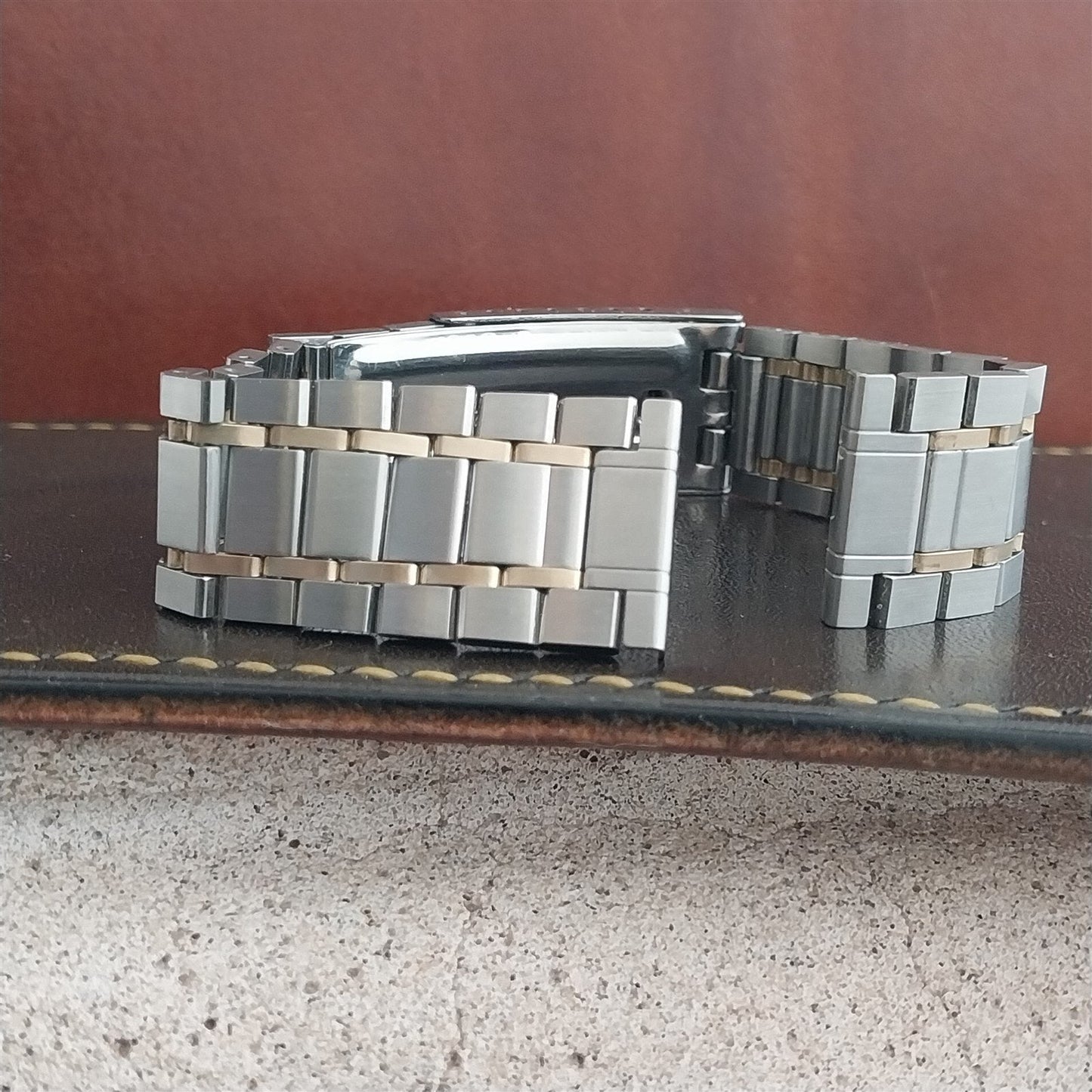 19mm Stainless Steel & Gold-Filled JB Champion 1980 Unused Vintage Watch Band
