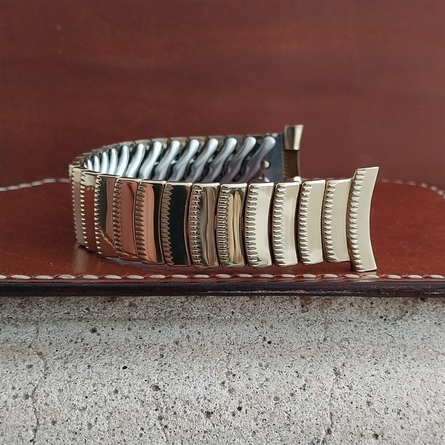 10k Gold-Filled 16mm 18mm 19mm Foster Expansion Unused nos Vintage Watch Band