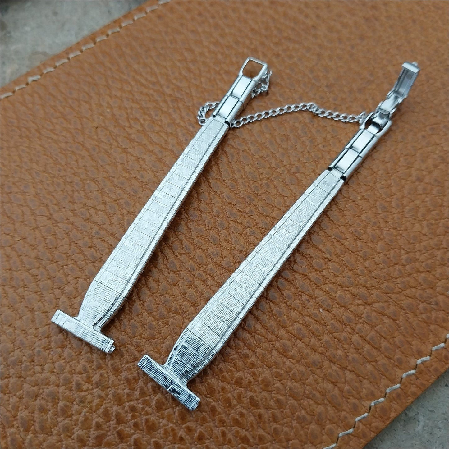 1/2" Womens White Gold-Fill Speidel Unused 1970s Vintage Cocktail Watch Band