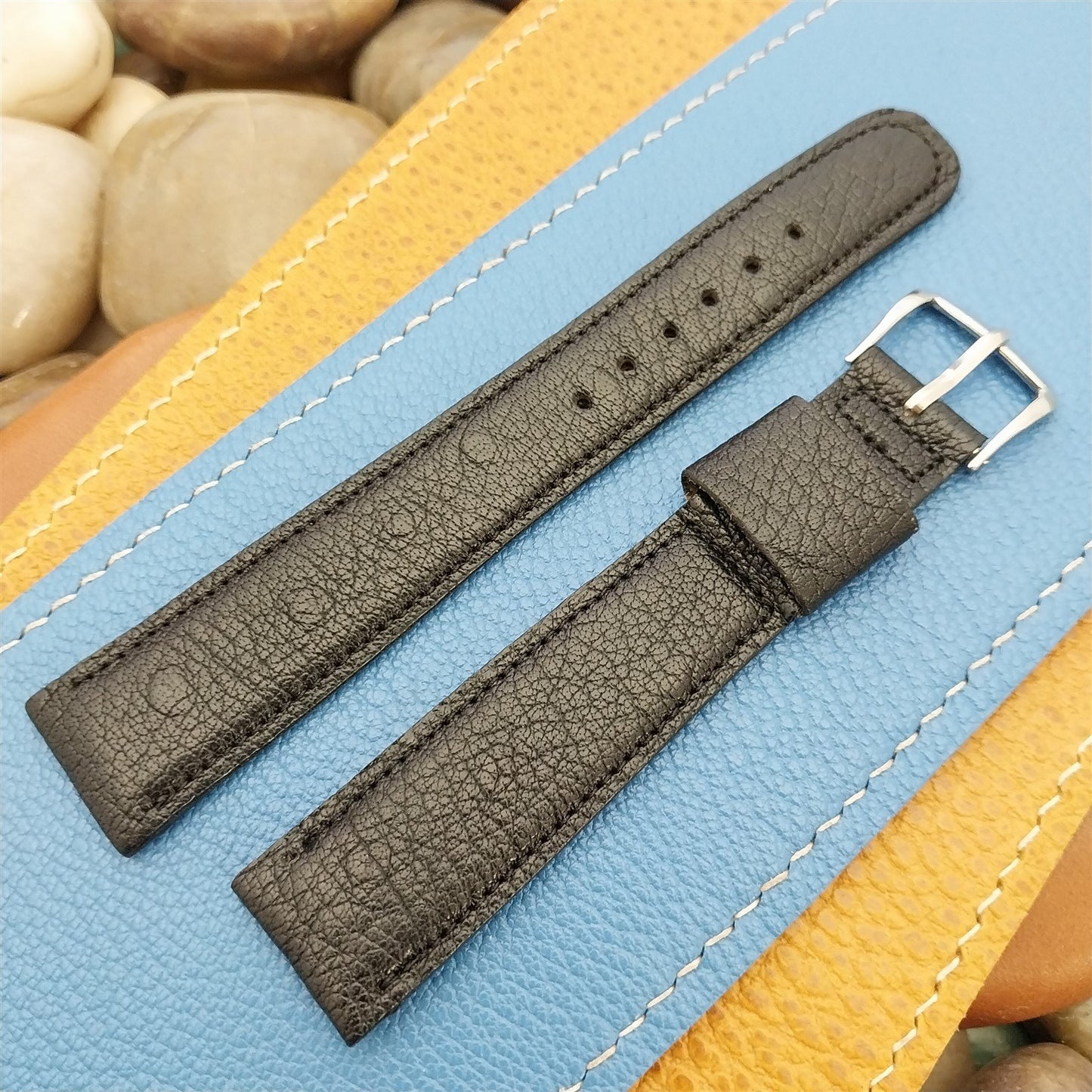 Vintage 19mm NOS JB Champion Long Ostrich Grain French Calf Unused Watch Strap