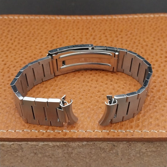 Vintage 17mm Lenox Stainless Steel Solid Link Classic 1970s Unused Watch Band