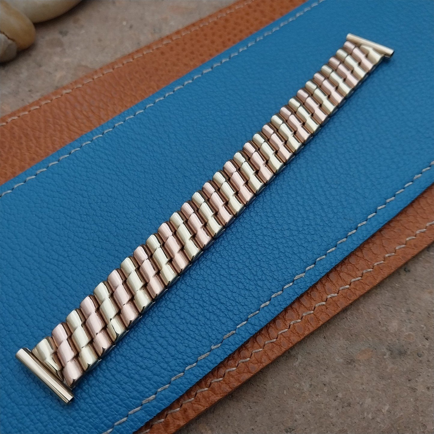 Vintage 1940s Pink & Yellow Gold-Filled 16mm 15mm La Mode Unused Watch Band