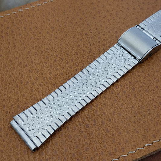 Vintage Flared 18mm Stainless Steel JB Champion Unused Classic Watch Band