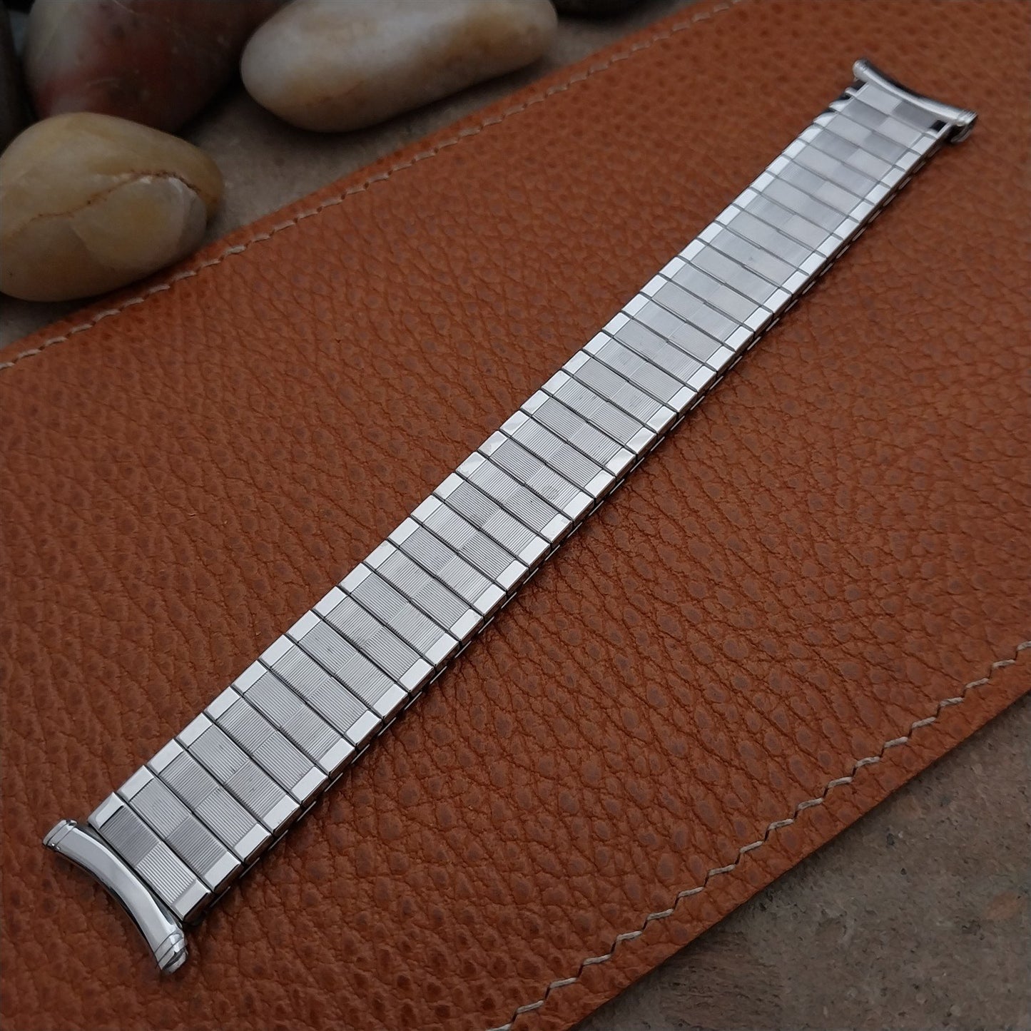 1963 White Gold-Filled Speidel Domino 19mm 18mm 16mm Unused Vintage Watch Band