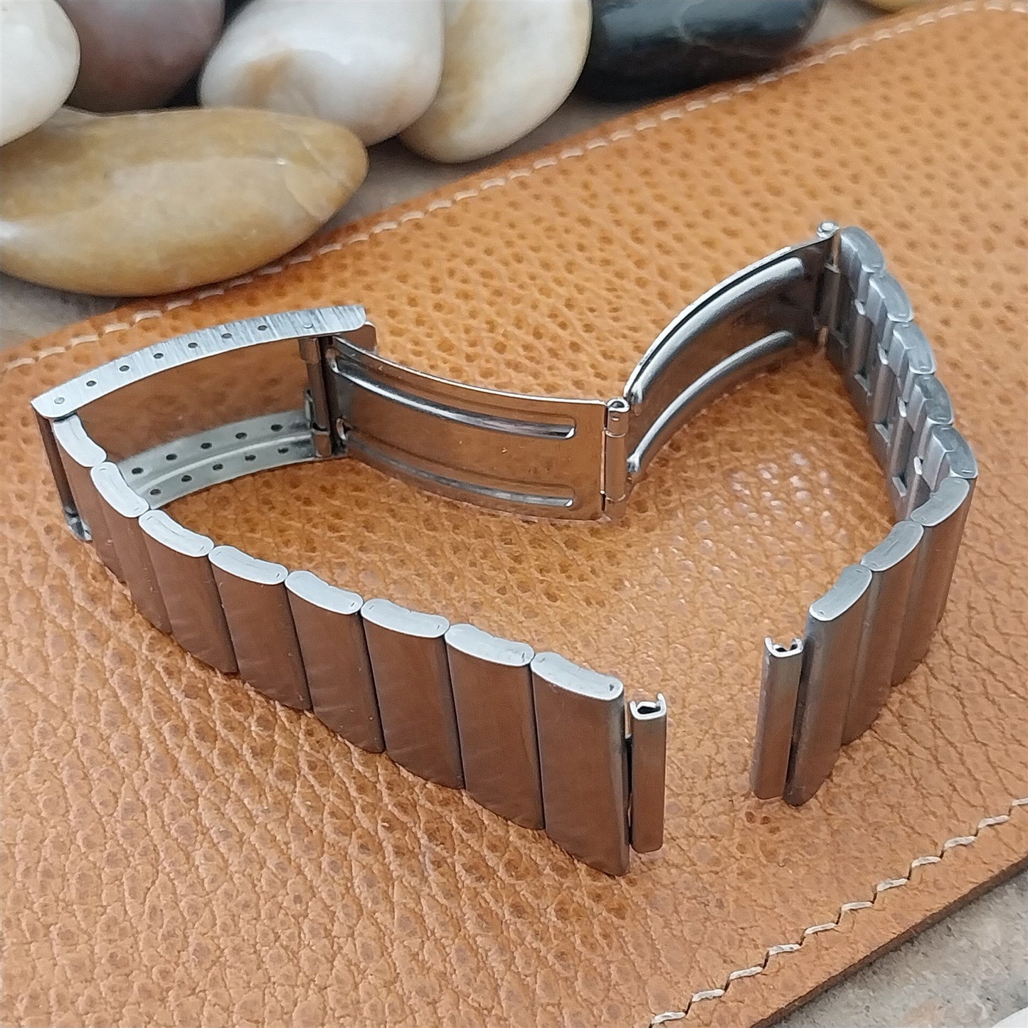 Vintage 19mm BEAR Stainless Steel Unused nos Classic 1970s Watch Band
