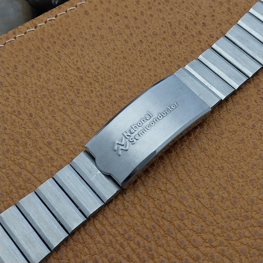 National Semiconductor LED 19mm Stainless Steel nos Vintage Watch Band