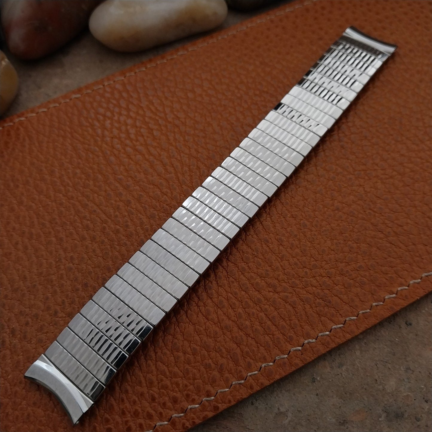 17.2mm 10k White Gold-Filled Classic Kreisler USA nos Vintage Watch Band