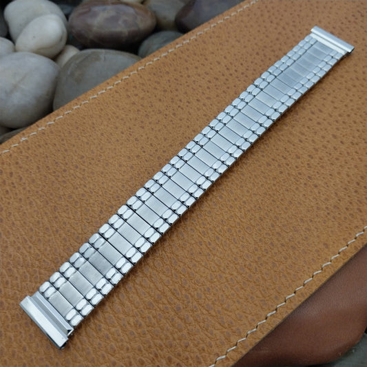 Vintage Wide Stainless Steel Gemex 1950s Classic Stretch Unused Watch Band