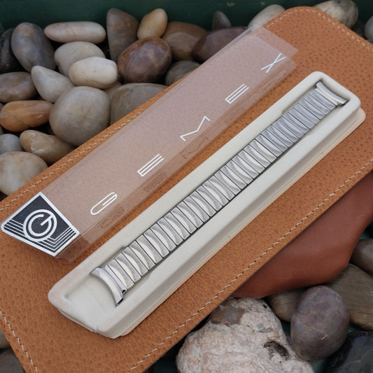 19mm 18mm 16mm Gemex USA 1950s Stainless Steel Classic nos Vintage Watch Band