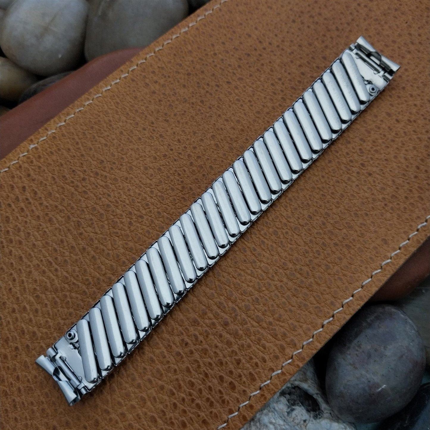 Baldwin 5/8" Stainless Steel Short Expansion nos 1960s Vintage Watch Band
