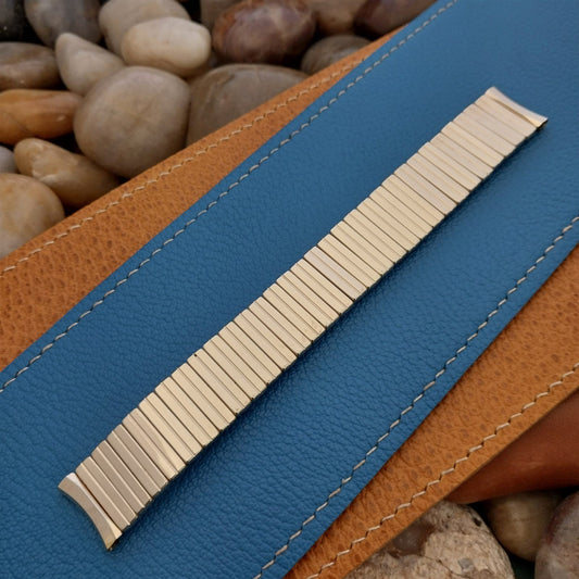 11/16" Admiral USA 10k Gold rgp Classic Scissor Expansion nos Vintage Watch Band