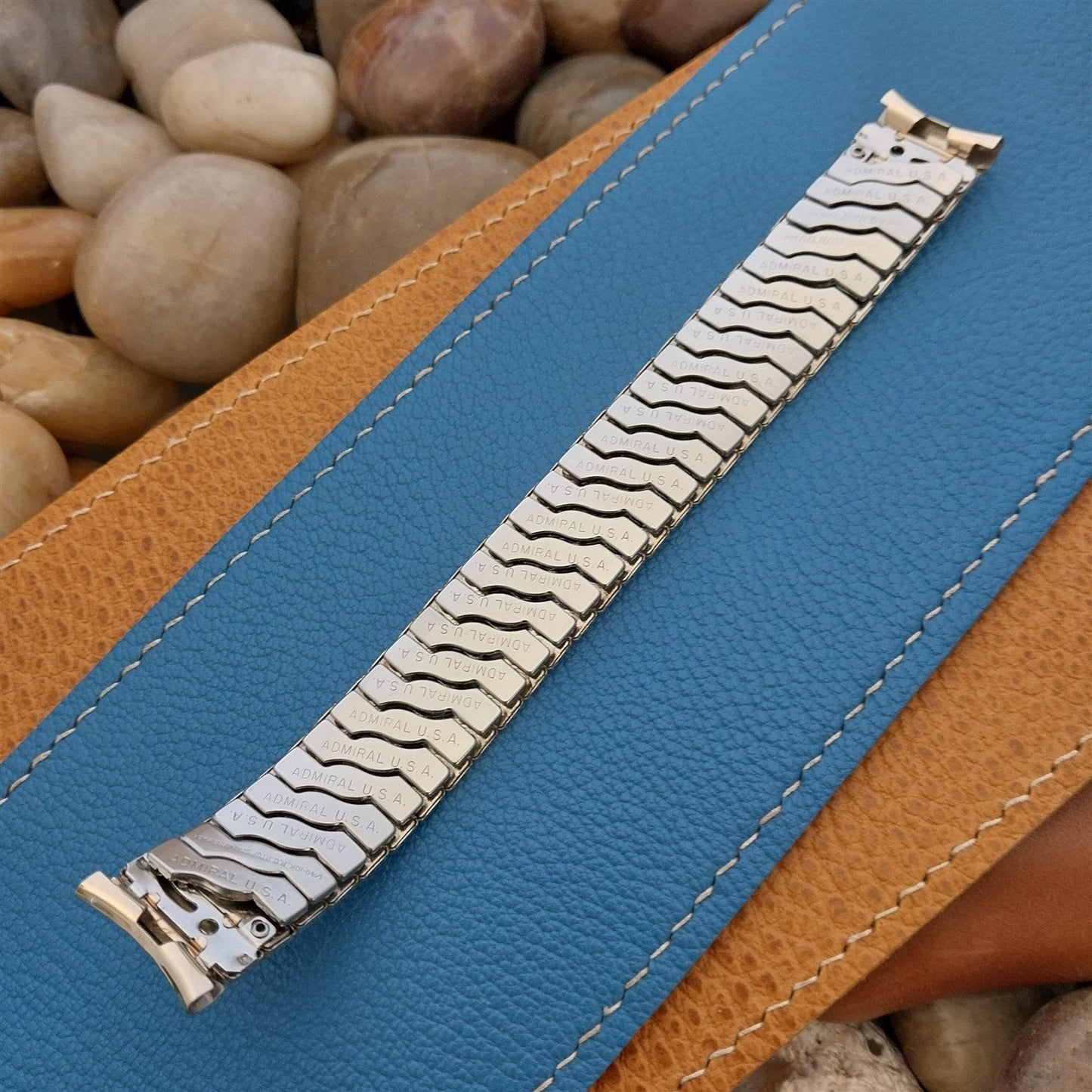 11/16" Admiral USA 10k Gold rgp Classic Scissor Expansion nos Vintage Watch Band