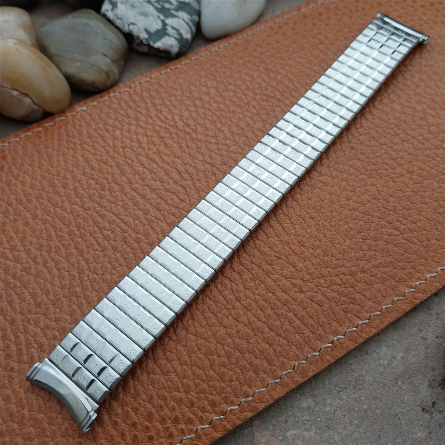 19mm 18mm 17mm Vintage Kreisler Stainless Steel Stretch Long Unused Watch Band