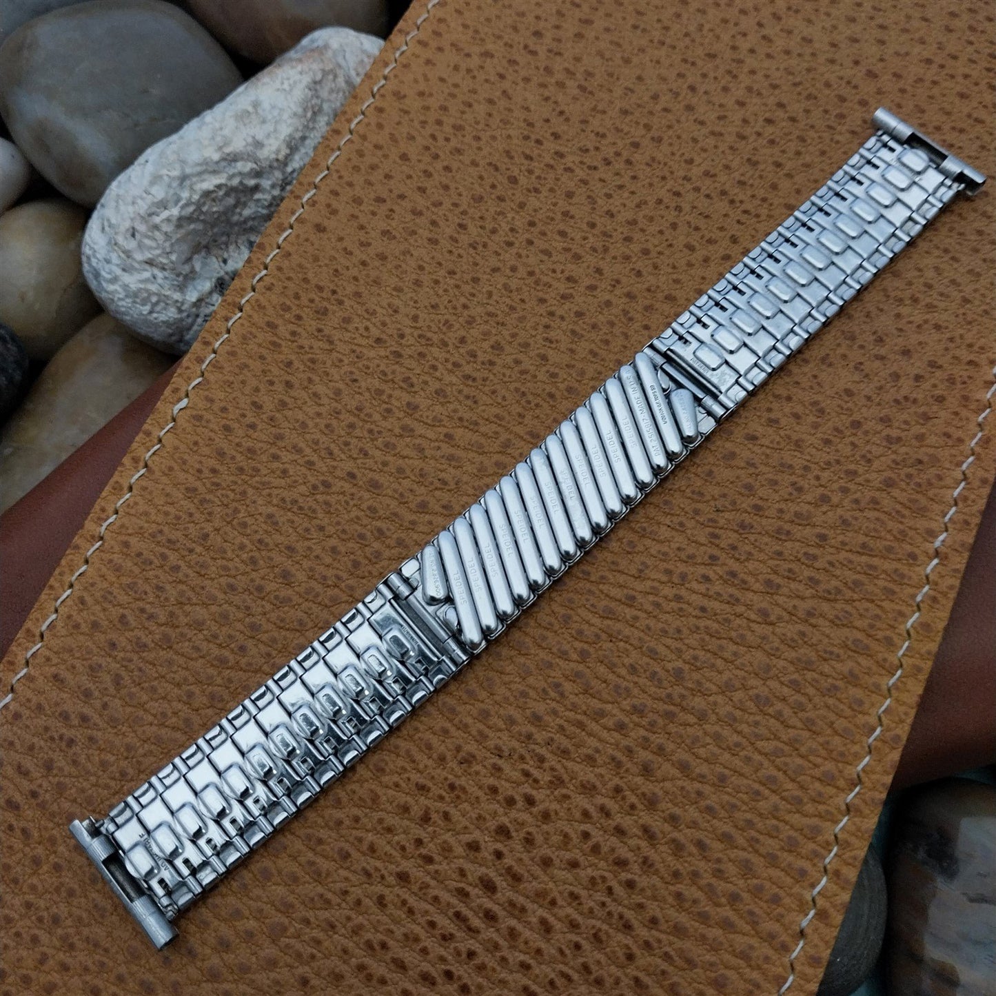 Vintage 1959 Speidel Riptide Classic White Gold Filled nos Unused Watch Band