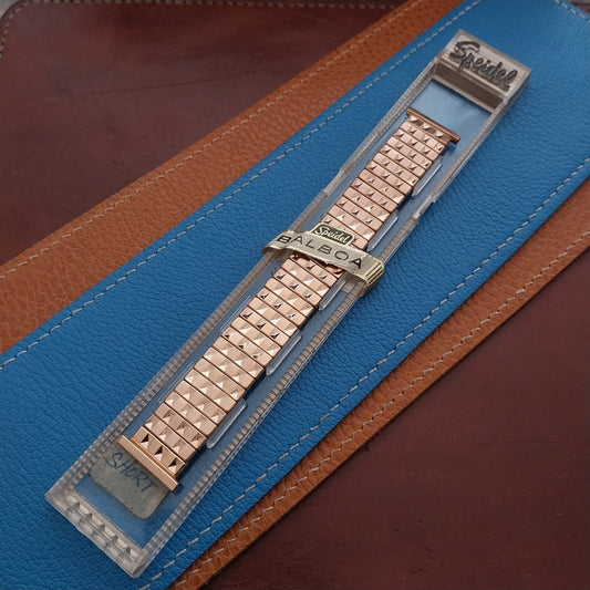19mm 18mm 16mm Rose Gold Filled Speidel Balboa 1950s Unused Vintage Watch Band