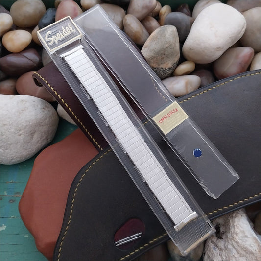 16mm 18mm 19mm White Gold RGP Speidel Florentine 1970s Unused Watch Band