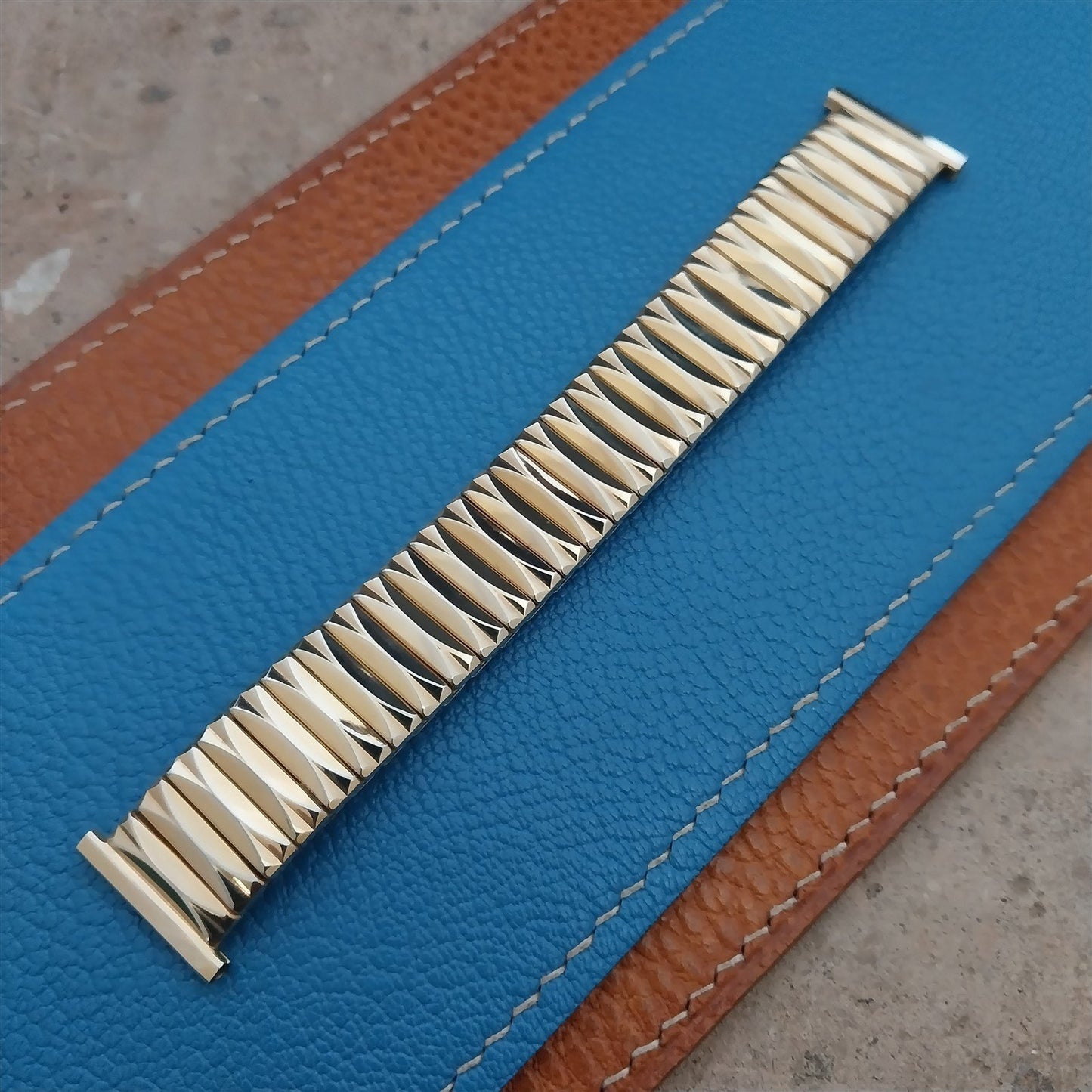 19mm 18mm 16mm Gold Filled Gemex Chevalier Short 1950s Vintage Watch Band