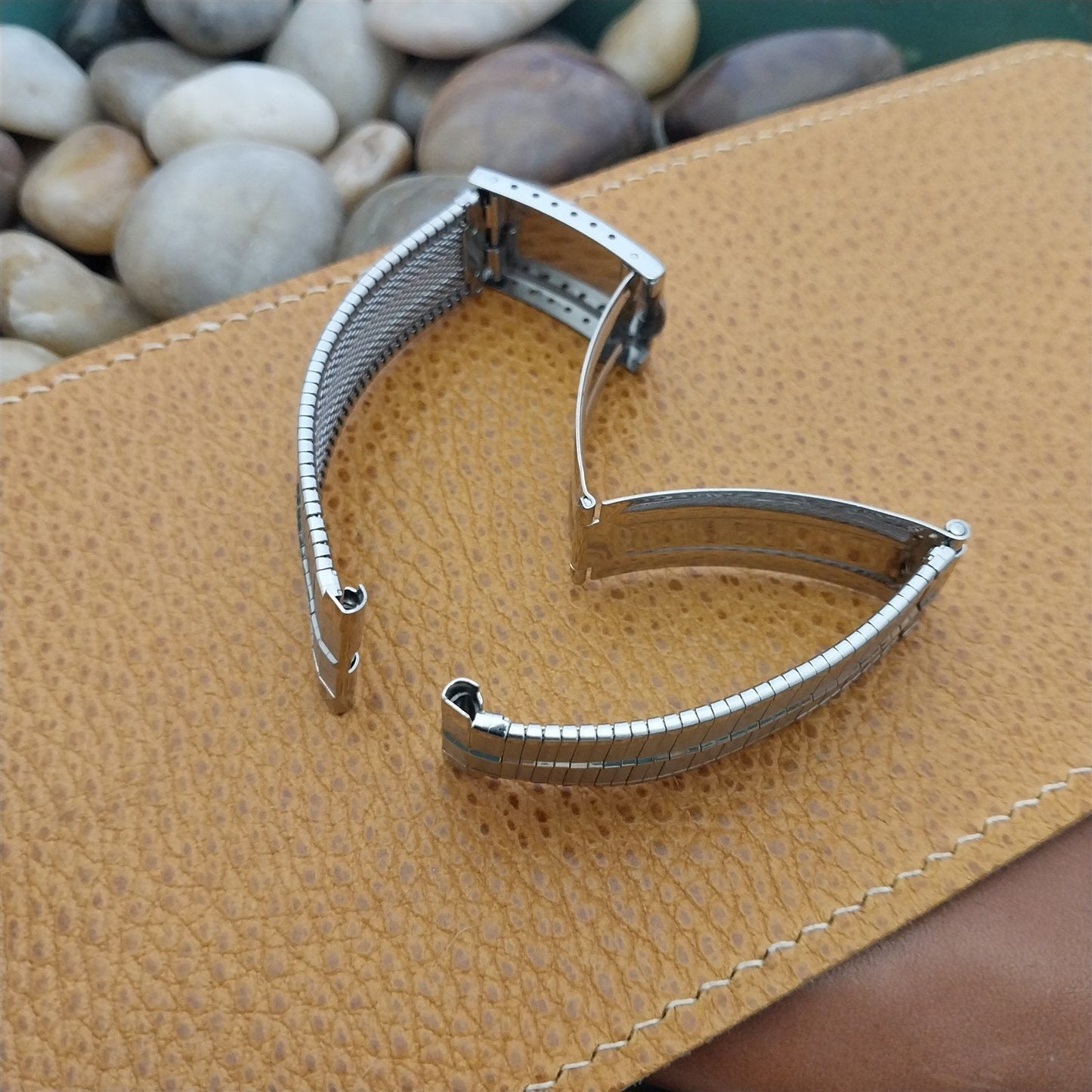 JB Champion 22mm 20mm 19mm Stainless Steel 1960s Unused nos Vintage Watch Band