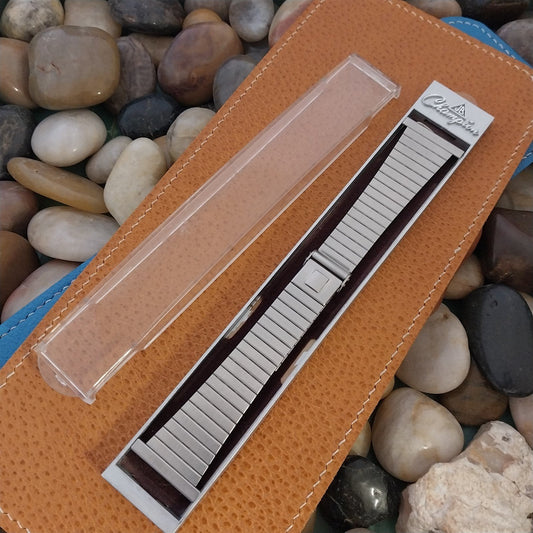 Vintage 25mm 24mm 23mm JB Champion Bar-Link Stainless Steel 1970s nos Watch Band