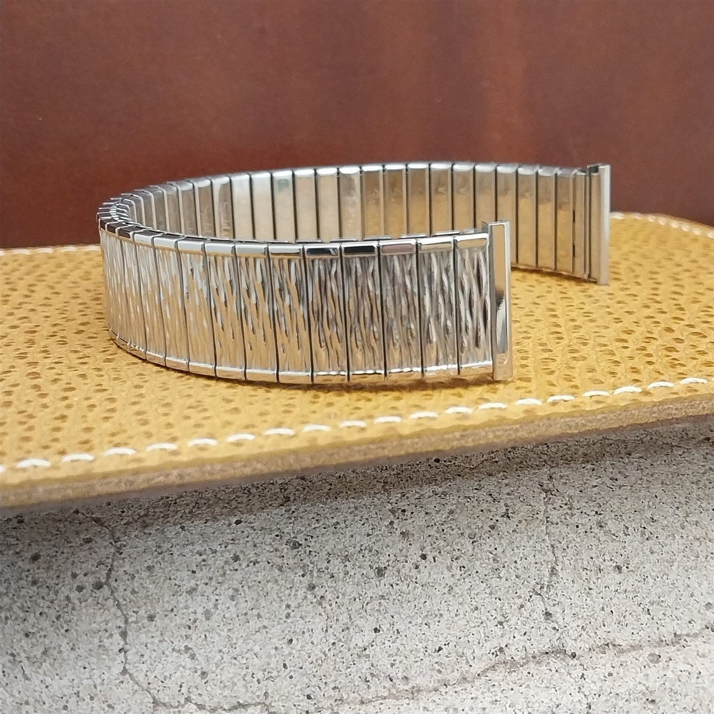 17.2mm Long Stainless Steel Speidel Valencia Unused nos 1970s Vintage Watch Band