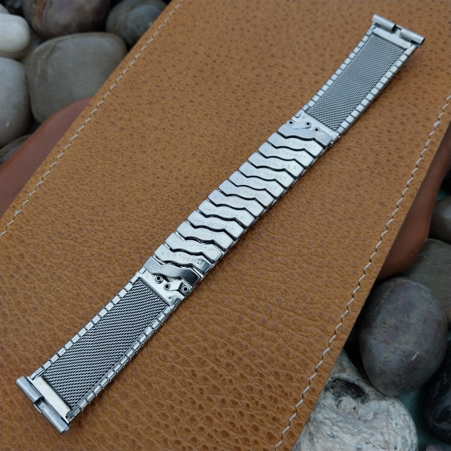 19mm 18mm Vintage Admiral USA Stainless Steel Classic 1960s Unused Watch Band