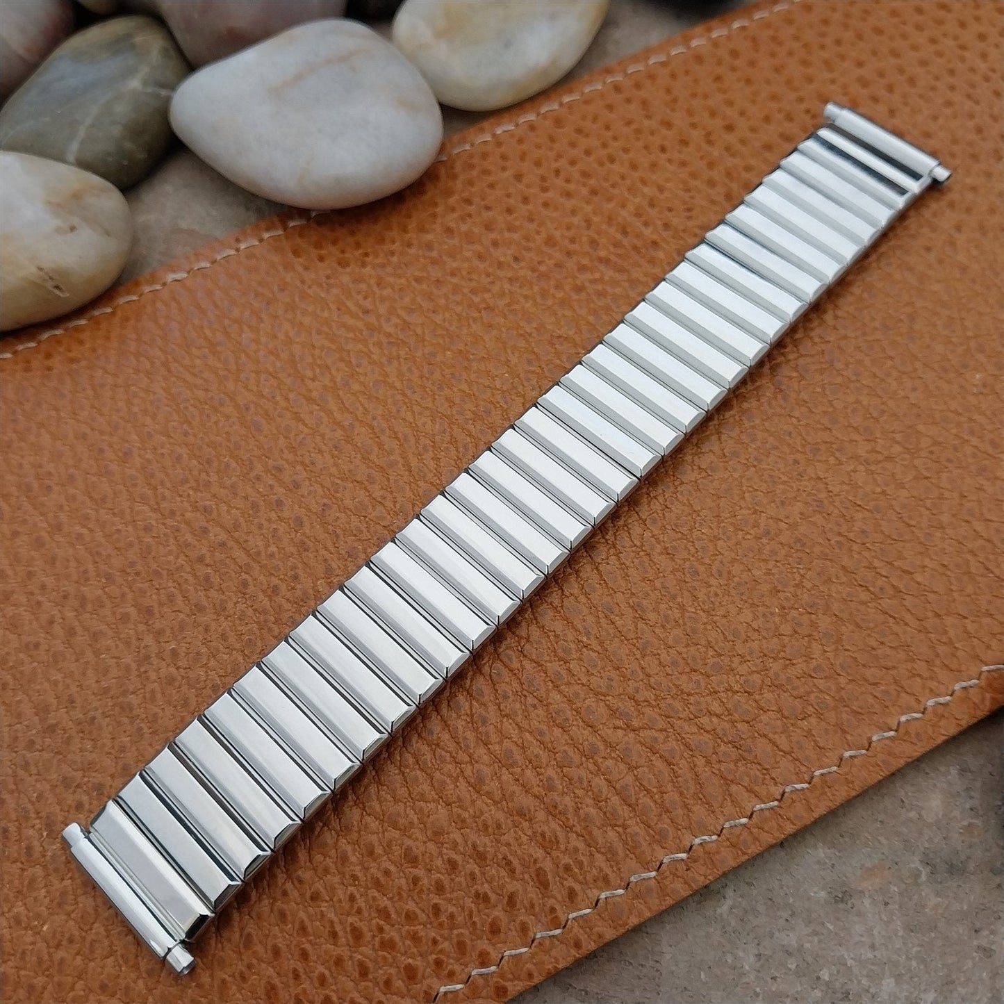 Classic Elgin York 16mm 18mm 19mm 1950s Wide Stainless Unused Vintage Watch Band