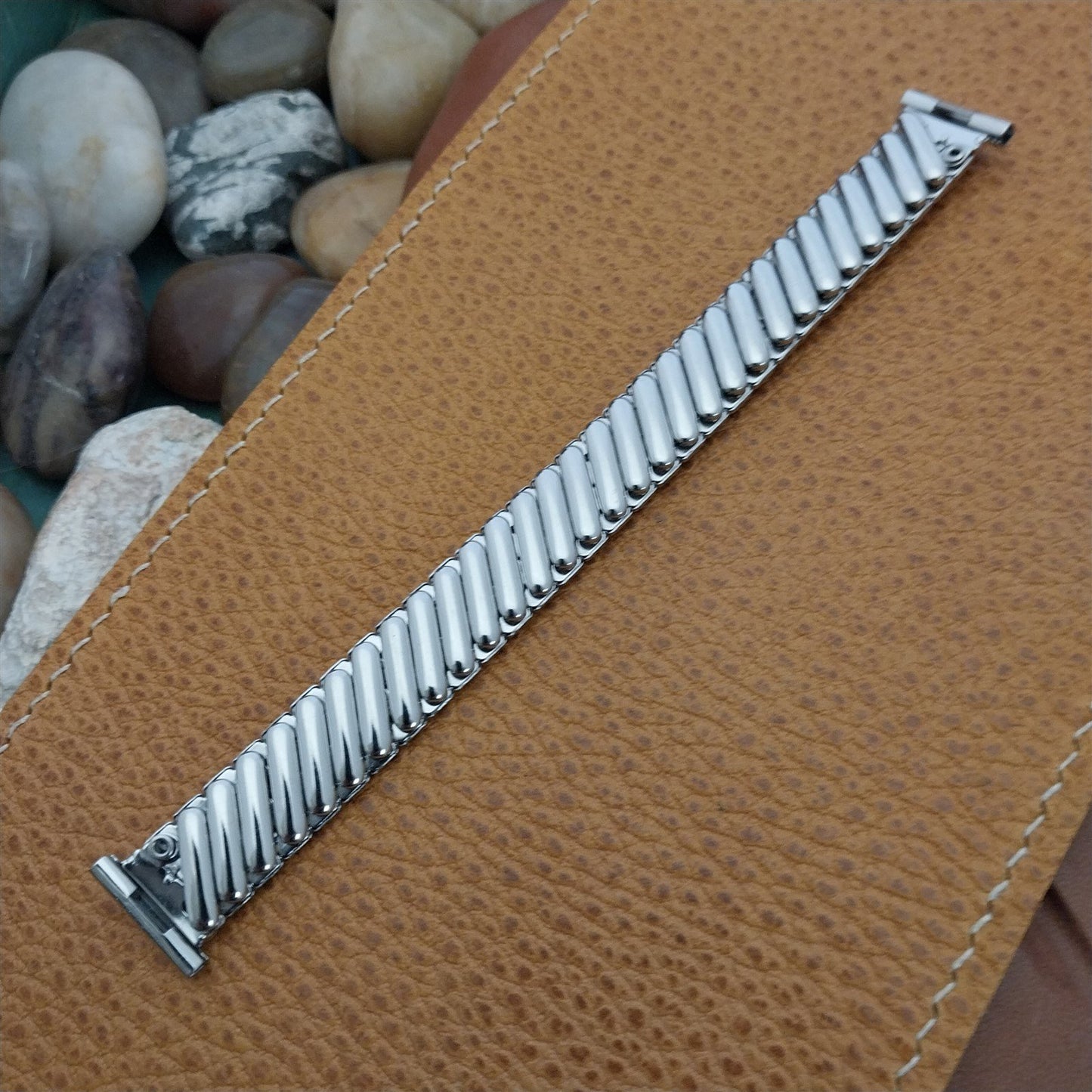 5/8" 1950s Vintage Bellavance Stainless Steel Classic Stretch Unused Watch Band