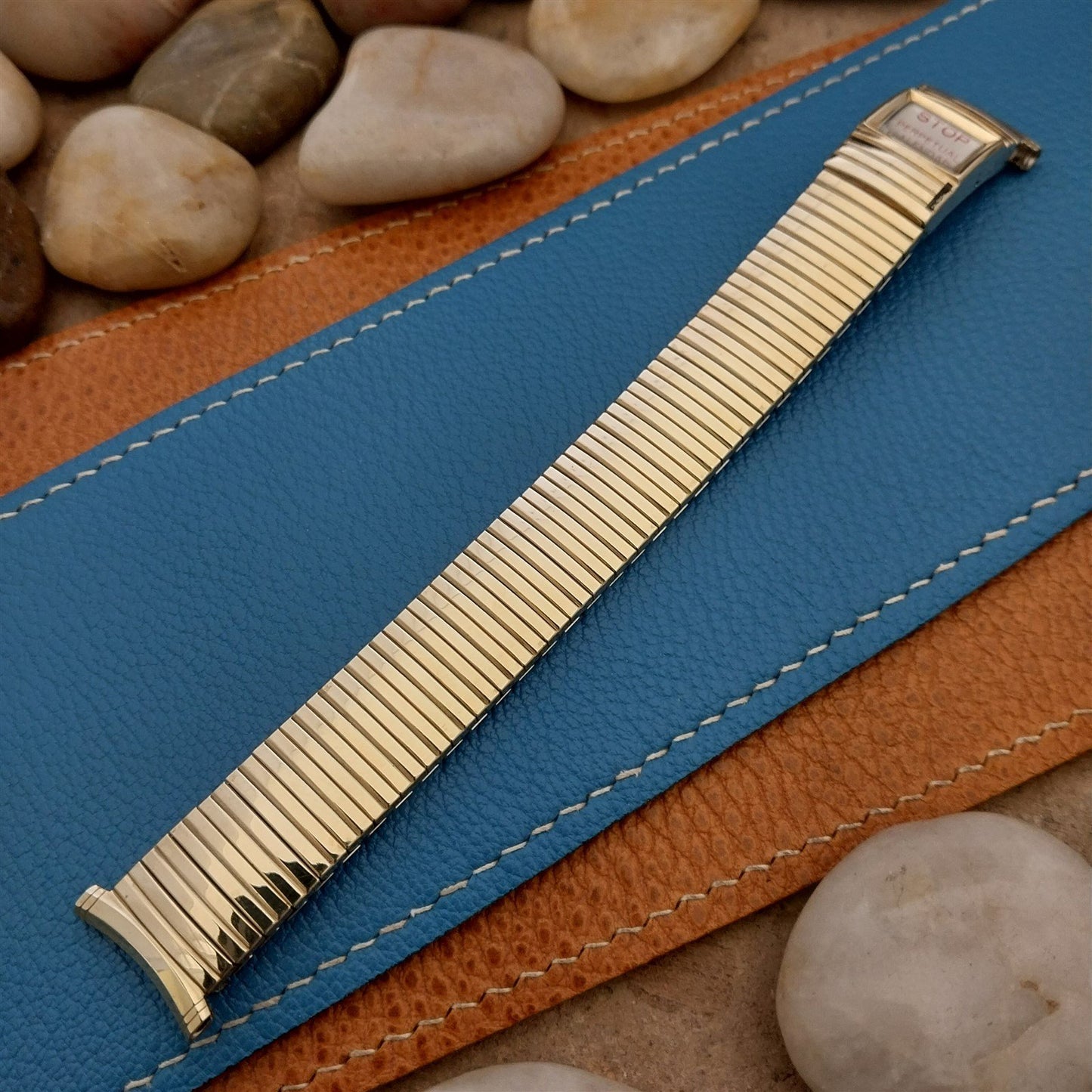 1968 Vintage Speidel Linesman 19mm 18mm Gold Fill Perpetual Calendar Watch Band