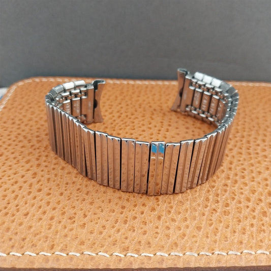 18mm 19mm Gemex USA Wide Stainless Steel Expansion nos 1950s Vintage Watch Band