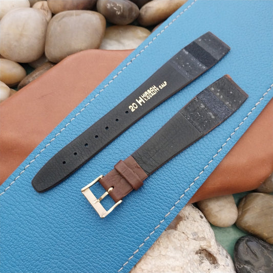 Vintage 20mm Tapered Hirsch Military Wire Lug Open End Calf Classic Watch Band