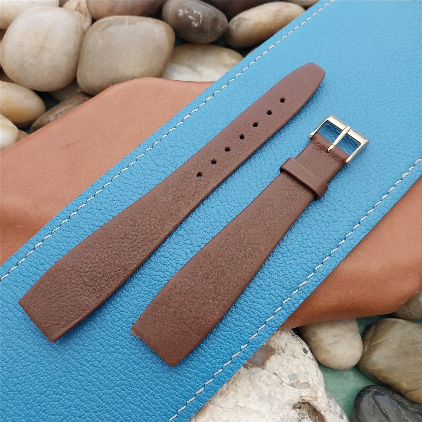 Vintage 20mm Tapered Hirsch Military Wire Lug Open End Calf Classic Watch Band