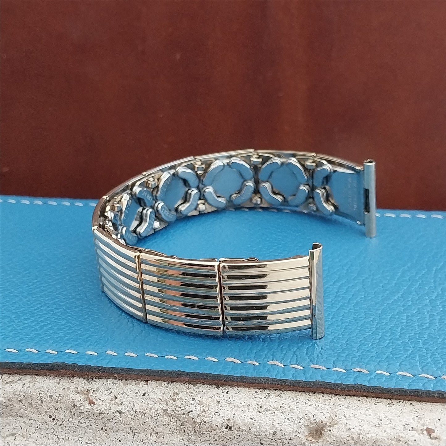 10k Gold Filled 1955 Speidel In The Groove Floating-Link nos Vintage Watch Band