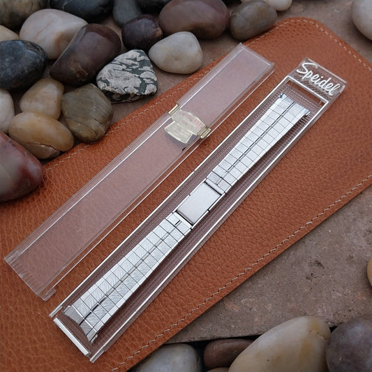 Vintage Watch Band 1970 USA Made 10k White Gold Filled Speidel 18mm 19mm Unused