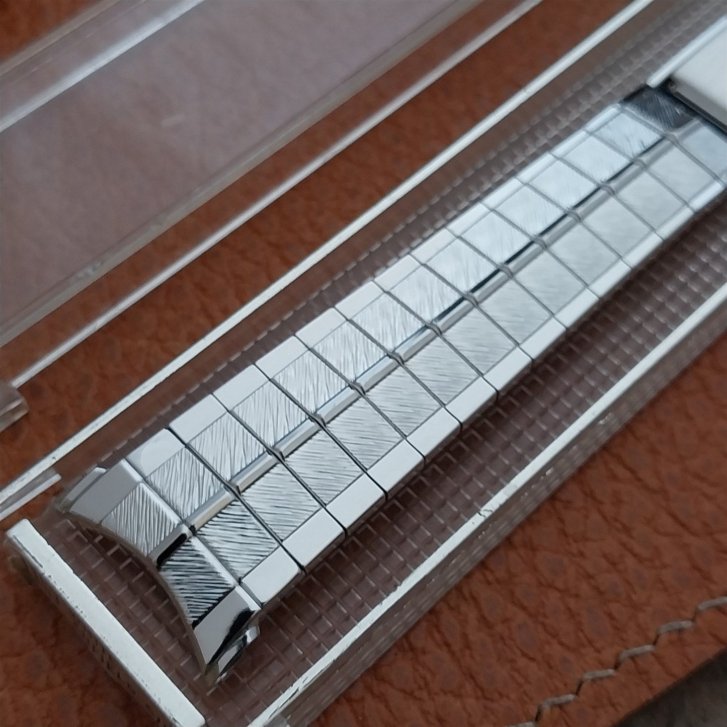 Vintage Watch Band 1970 USA Made 10k White Gold Filled Speidel 18mm 19mm Unused