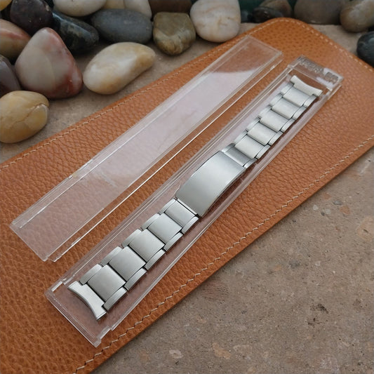 Vintage 19mm 18mm Kreisler Stelux Brushed Steel Stainless Unused NOS Watch Band