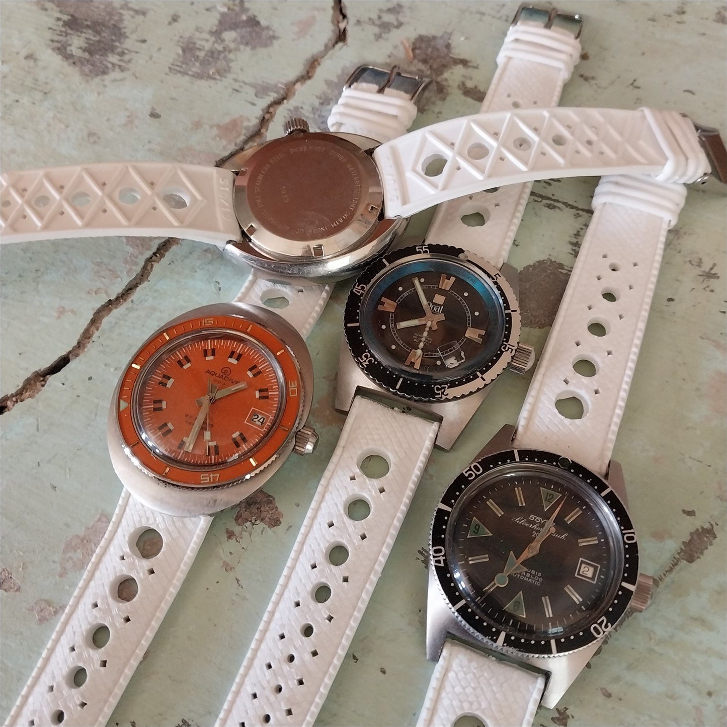 Vintage 19mm Perforated Rally GT Skindiver Strap Unused 1960s-1970s Watch Strap